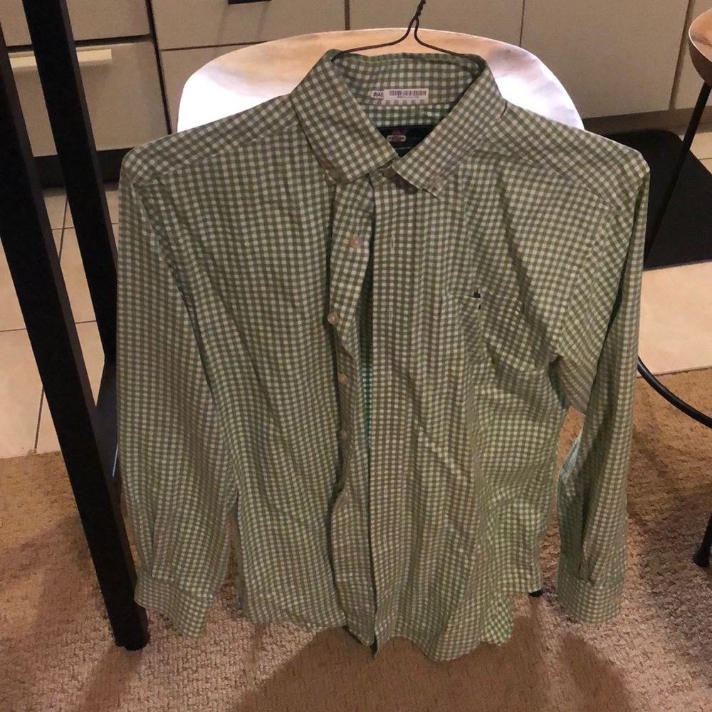 Green Vineyard Vines Button Down Mens Shirt - Small (S)